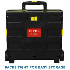 Hand Trucks & Dollies<Mount-It! Rolling Utility Cart, Folding and Collapsible, 55 lbs., Black/Yellow (MI-904)