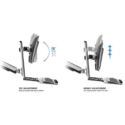 Hot Sit Stand Desk Mount Workstation, Dual Monitor Standing Desk Converter, Full Motion Arm, Height Adjustable (MI-7904) Standing Desks