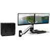 Clearance Sit Stand Wall Mount Workstation, Articulating Standing Desk for Dual Monitors, Floating Keyboard Tray (MI-7906) Standing Desks