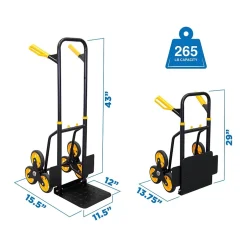 Hand Trucks & Dollies<Mount-It! Stair Climber Hand Truck and Dolly, 264 lb. Capacity, Black/Yellow (MI-913)