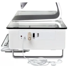 Mount-It! Tempered Glass Height Adjustable Monitor Riser With 3 USB Ports, Up to 32