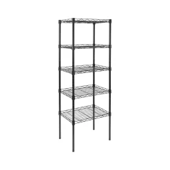 New 5-Tier Metal Shelving Unit, 17", Black (MI-7861) Shelving