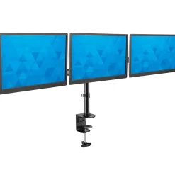 Mount-It! Triple Monitor Mount 3-Screen Desk Stand, Holds Up to 66 lbs., Black (MI-1753)* Monitor Mounts & Stands