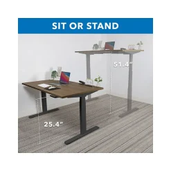 Hot Ultimate 55"W Electric Rectangular Adjustable Standing Desk, (MI-18080) Standing Desks