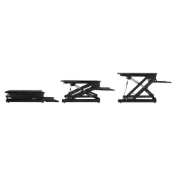 Outlet 36"W Electric Adjustable Standing Desk Converter with USB Charging Port, Black (MI-7927E) Standing Desks