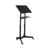 Clearance 24"W Portable Lectern Adjustable Aluminum Standing Podium, Black (MI-7971) Standing Desks
