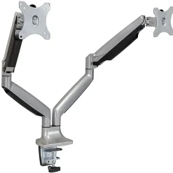 Mount-It! Mount-lt! Adjustable Dual Monitor Arm Mount, Up To 32", Silver (MI-1772)* Monitor Mounts & Stands