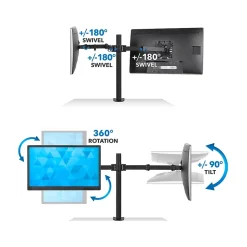 Mount-It! Mount-lt! Adjustable Full Motion Monitor Arm Mount, Up to 32