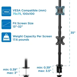 Mount-It! Mount-lt! Adjustable Monitor Mount, Up to 32
