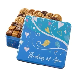 Cookies<Mrs. Fields Nibblers Cookie, Brownie Bite and Frosted Cookie Thinking Of You TinVariety Pack, (ST21EVCTIN026)