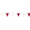Social Distance Signage<Mutual Industries Pennant Flag, 9" x 12" x 60', Red/White, 10/Pack