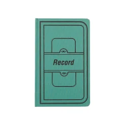 Hot Canvas Tuff Series Record Book, 7.63" x 12.13", Green, 75 Sheets/Book (A66150R) Accounting & Record Journals