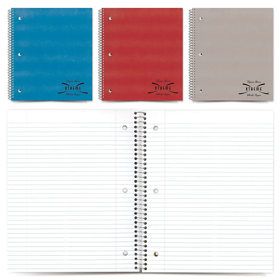 National Brand Kolor Kraft 1-Subject Notebooks, 8.86" x 11", College Ruled, 80 Sheets, Each (RED33709) Outlet