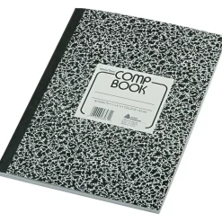 National Brand 1-Subject Composition Notebooks, 8.375" x 11", College Ruled, 80 Sheets, Black (RED43481)
