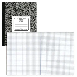 National Brand 1-Subject Composition Notebooks, 7.88" x 10", Quad, 80 Sheets, Black (RED43475) Discount