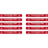 Social Distance Signage<National Marker Temp-Step™ Floor Decal, "Please Wait Here," 2.25" x 20", Red/White, 10 (WFS80A10)