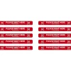Social Distance Signage<National Marker TexWalk® Floor Decal, "Please Wait Here," 2.25" x 20", Red/White, 10 (WFS80TX10)