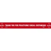 Social Distance Signage<National Marker Walk-On™ Floor Decal, "Thank You for Practicing Social Distancing," 2.25" x 20", Red/White (WFS78RD)