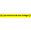 Social Distance Signage<National Marker Walk-On™ Floor Decal, "Thank You for Practicing Social Distancing," 2.25" x 20", Yellow/Black (WFS78YL)