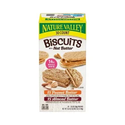 Snacks & Granola Bars<Nature Valley Honey Peanut Butter/Cinnamon Almond Butter Nut Bar, 40.5 oz., 30 Bars/Box (220-01046)