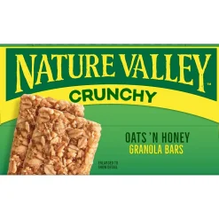Snacks & Granola Bars<Nature Valley Oats & Honey Granola Bar, 1.49 oz, 18/Box (GEM33530)