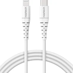 Power Cables<Naztech 14138 4 ft. Fast Charge MFi Lightning to USB-C Cable, White