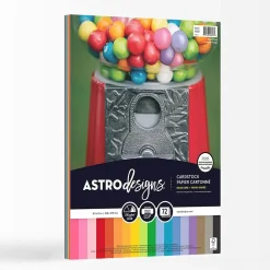 Astrodesigns 65 lb. Cardstock Paper, 8.5" x 11", Starter Pack, 72 Sheets/Pack (46407-02) Card Stock