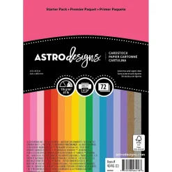 New Astrodesigns 65 lb. Cardstock Paper, Starter Pack, 72 Sheets/Pack (46416-02/03) Card Stock