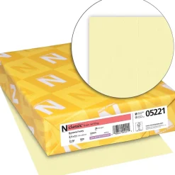Clearance Classic® 8 1/2" x 11" 24 lbs. Linen Writing Paper, Baronial Ivory, 500/Ream Resume Paper