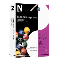 Online Neenah Bright White 65 lb. Cardstock Paper, 8.5" x 11", Bright White, 250 Sheets/Pack (91904/92904) Card Stock