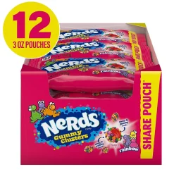 Gummy & Chewy Candy<Nerds Rainbow Gummy Clusters Share Pack, 3 oz, 12/PK (220-02360)