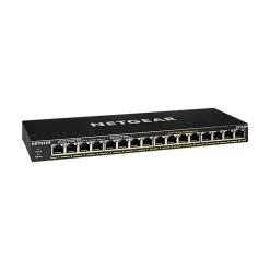 Netgear 300 Series GS316PP 16-Port Gigabit Ethernet Unmanaged PoE+ Switch with High-Power FlexPoE (183W)* Ethernet Switches & Splitters