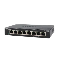 Netgear 300 Series 8-Port Gigabit Ethernet Unmanaged Switch, Black (GS308-300PAS)* Ethernet Switches & Splitters