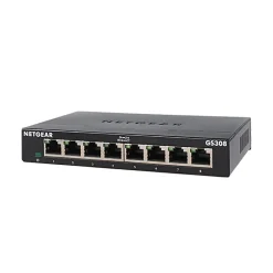 Netgear 300 Series 8-Port Gigabit Ethernet Unmanaged Switch, Black (GS308-300PAS)* Ethernet Switches & Splitters