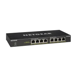 Netgear 300 Series 8-Port Gigabit Ethernet PoE Unmanaged Switch, 10/100/1000 Mbps, Black (GS308PP-100NAS)* Ethernet Switches & Splitters