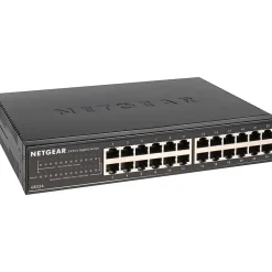 Netgear 300 Series 24-Port Gigabit Ethernet Unmanaged Switch, 10/100/1000 Mbps, Black (GS324-200NAS)* Ethernet Switches & Splitters