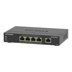 Netgear Plus 5-Port Gigabit Ethernet Managed Switch, 10/100/1000 Mbps, Black (GS305EP-100NAS)* Ethernet Switches & Splitters