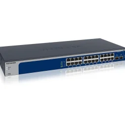 Netgear 24-Port Gigabit Ethernet Managed Switch, Blue/Gray (XS724EM-100NAS)* Ethernet Switches & Splitters