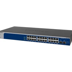 Netgear 24-Port Gigabit Ethernet Managed Switch, Blue/Gray (XS724EM-100NAS)* Ethernet Switches & Splitters