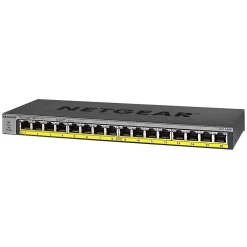 Netgear 16-Port PoE/PoE+ Gigabit Ethernet Unmanaged Switch (GS116LP-100NAS)* Ethernet Switches & Splitters