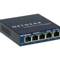 Netgear ProSAFE 5-Port Gigabit Ethernet Unmanaged Switch, Blue (GS105NA)* Ethernet Switches & Splitters
