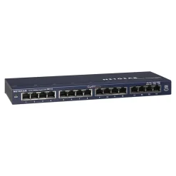 Netgear ProSAFE 16-Port Gigabit Ethernet Unmanaged Switch, 10/100/1000 Mbps, Blue (GS116NA)* Ethernet Switches & Splitters