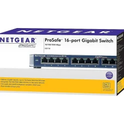 Netgear ProSAFE 16-Port Gigabit Ethernet Unmanaged Switch, 10/100/1000 Mbps, Blue (GS116NA)* Ethernet Switches & Splitters