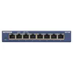 Netgear ProSAFE 8-Port Gigabit Ethernet Unmanaged Switch, 10/100 Mbps, Blue (GS108-400NAS)* Ethernet Switches & Splitters