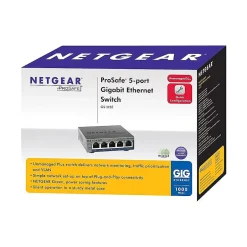 Netgear ProSafe 5-Port Gigabit Ethernet Smart Switch, Gray (GS105E-200NAS)* Ethernet Switches & Splitters