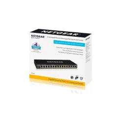 Netgear 300-Series 16-Port Gigabit Ethernet Unmanaged Switch, Black (GS316P-100NAS)* Ethernet Switches & Splitters