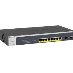 Netgear Smart 8-Port Gigabit Ethernet Smart Switch, Grey (GS510TPP-100NAS)* Ethernet Switches & Splitters