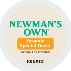 Keurig K-Cups<Newman's Own Organic Special Decaf Coffee Keurig K-Cup Pod, Medium Roast, 96/Carton (4051CT)