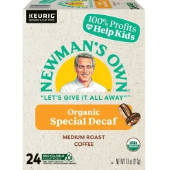 Keurig K-Cups<Newman's Own Organic Special Decaf Coffee Keurig K-Cup Pod, Medium Roast, 96/Carton (4051CT)