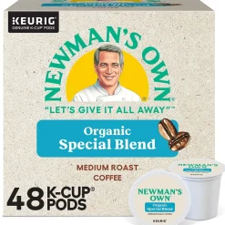 Keurig K-Cups<Newman's Own Special Blend Coffee Keurig® K-Cup® Pods, Medium Roast, 48/Box (373293)
